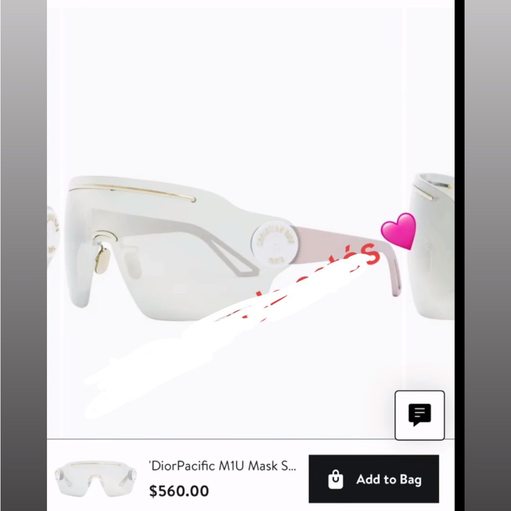 Dior Pink Visor Sunglasses - Picture 11 of 11